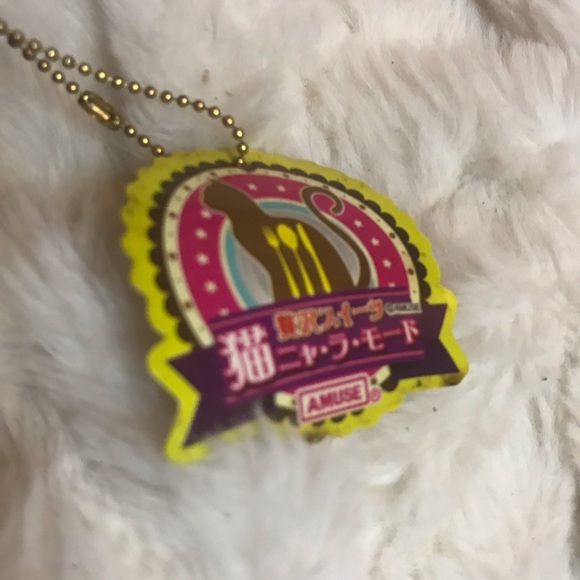 Amuse Cat a La Mode Keychain Desert Chocolate Sauce Cat Japanese - Picture 4 of 8